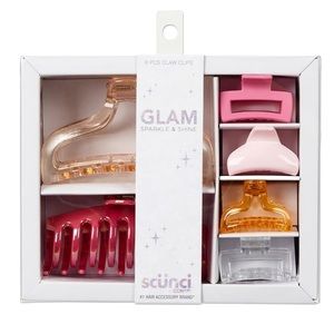 Glam sparkle & shine 6pcs claw clips